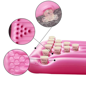 Nhà máy tùy chỉnh dày PVC màu hồng Inflatable bia <span class=keywords><strong>Pong</strong></span> Float Hồ bơi cho sông bơi & bên trò chơi - Product Image 5