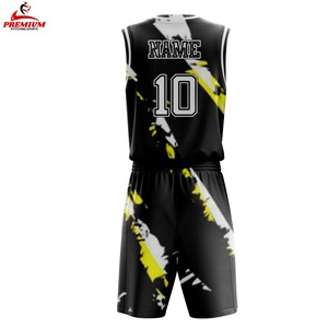 Uniformes de basketball personnalisés en gros, imprimés par sublimation, logo brodé, anti-UV, séchage rapide, grandes tailles, respirants, service OEM - Product Image 2