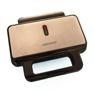Sandwichera Eléctrica de 1000W con 4 Rebanadas, Tostadora, Parrilla, Tamaño Familiar, Multifuncional, Antiadherente, Placas para Waffles <span class=keywords><strong>Extra</strong></span> Profundas, para el Hogar - Product Image 2