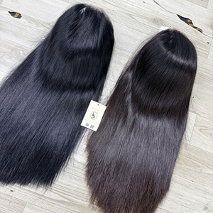 Wholesale <b>Brown</b> and Natural Black Vietnamese Human Hair Natural Straight Hair Glueless Lace Closure Raw Vietnamese Hair HD <b>Wigs</b> - Product Image 6