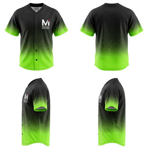 Camiseta de Béisbol Sublimada Personalizada, Sin Pedido Mínimo, Completamente Abotonada, Tejido de Malla Transpirable, Ropa Deportiva Profesional para Equipos - Product Image 6
