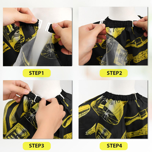 ผ้าคลุมตัดผมสำหรับร้านเสริมสวยมืออาชีพ ผ้ากันเปื้อนช่างตัดผม คุณภาพสูง ผลิตจากไนลอน สวมใส่สบาย พร้อมคลิปล็อค - Product Image 4