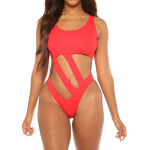 Traje de Baño Bikini de Una Pieza Personalizado OEM para Mujer, Secado Rápido, Transpirable, Poliéster/Nailon, Ropa de Playa de Alta Calidad, Servicio OEM - Product Image 1