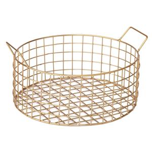 Traditional Artisan Metal Fruit <b>Basket</b> For Kitchen Counter <b>Storage</b> With Cultural Design And Solid Build - Product Image 1