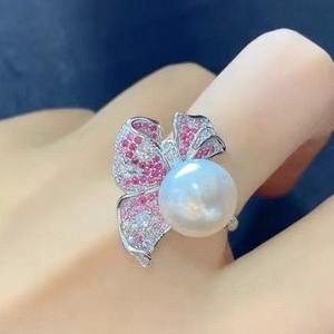 Pendientes de Plata de Ley S925 para Mujer, Diseño de Tacones Altos, Perlas de Agua Dulce Redondas de 7-11 mm, Cristal con Ligera Imperfección, Venta al por Mayor - Product Image 4