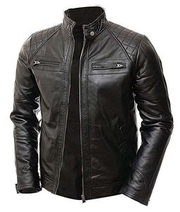 OEM Wholesale High Quality Customized Logo Customized Color Shiny Waterproof Canvas Stand Collar <b>Winter</b> <b>Leather</b> <b>Jacket</b> for Men - Product Image 3