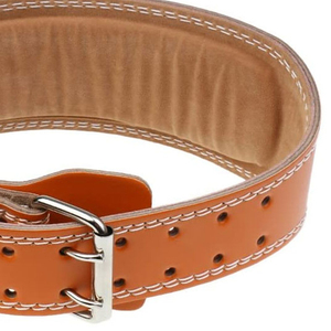 Unisex Custom Logo 13mm Cowhide Leather Waist Trainer <b>Belt</b> Non-slip Adjustable Protective Features for Weight Lifting Gym Safety - Product Image 6