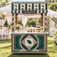 Chariot à bonbons de mariage personnalisé avec roues, chariot mobile pour la présentation de desserts pour les fêtes, les événements et les banquets