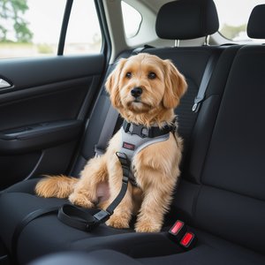 Cinturón de seguridad para mascotas Yommy, ajustable de 50-70 cm, para uso en automóvil - Product Image 3