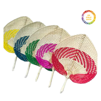 Éventail pliant en bambou, portable, léger et durable, pour décoration de mariage et de fête, design personnalisé imprimé, vente en gros