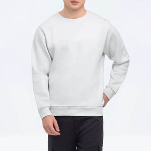 Men's <b>White</b> Hooded Knitted Fleece Pullover <b>Sweatshirt</b> Regular Fit Letter Pattern Casual Winter Eco-friendly Pocket - Product Image 5