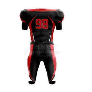 Uniforme de football américain pour hommes de haute qualité à bas prix, 100% polyester, respirant et à séchage rapide, manches courtes, toutes saisons - Product Image 3