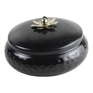 Tarro de galletas de diseño redondo morado, tarros y recipientes para galletas chapados y pintados, tarro de dulces de diseño metálico - Product Image 3