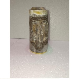 Jarra de Cuerno Hecha a Mano – Taza Rústica para Beber, Estilo Vikingo Tradicional, Vajilla Única para el Hogar, Fiestas y Regalos - Product Image 6