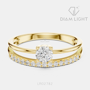 Bague empilable certifiée IGI, diamant de laboratoire 0,25 carat, or blanc 14 carats, couleur F+, clarté VS+, bague de mariée délicate pour femme, bijoux - Product Image 5