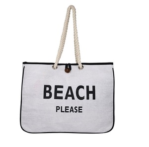 Bolso de playa de verano al por mayor personalizado, bolso de hombro, bolso de lona a rayas, bolsos de tela con logotipo impreso personalizado - Product Image 5