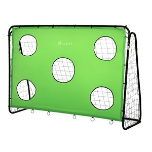 Porta da Calcio 2-in-1 da 8 x 3 Piedi per Interni ed Esterni, Design per Giardino con Rete in Poliestere Resistente alle Intemperie, Miglior Regalo - Product Image 1