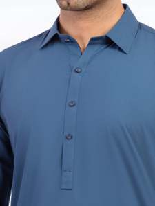 Salwar Kameez Casual para Hombre, Estilo Pakistaní, Elegante, Musulmán, Reversible, de Algodón, Corte Regular, para Bodas, Eid, Eventos Festivos - Product Image 3