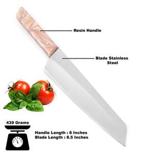 มีดพกคุณภาพสูง ทำจากเหล็กดามัสกัส งานแฮนด์เมด ด้ามไม้ ด้ามเรซิ่น ขนาด 15 นิ้ว - Product Image 4