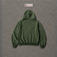 Sweat à capuche graphique surdimensionné vert délavé, effet vieilli, clouté, vintage, motif cercle abstrait, streetwear, unisexe, décontracté, vente en gros