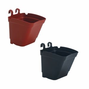 Pots de jardin suspendus verticalement de 5 pouces en noir avec installation facile - Product Image 1