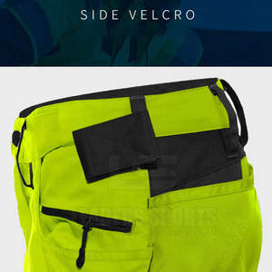 Pantalon de sécurité en tissu extensible, design flexible pour les travailleurs de la construction et des usines, pantalon de travail utilitaire cargo de sécurité - Product Image 4