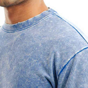 T-shirt Homme Vintage en Toile Épaisse 100% Coton Délavé à l'Acide, Coupe Classique, Effet Vieilli, Couleur Unie, Respirant et Écologique de Haute Qualité - Product Image 5