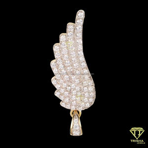Luxury Hip Hop <b>Angel</b> Wings <b>Charm</b> Pendant Lab Grown Diamond Bling Necklace Jewelry Piece For Men Women - Product Image 2