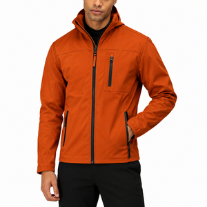 Custom Unisex Soft Shell Hooded <b>Jacket</b> Waterproof Windproof Outdoor Tactical Workwear OEM ODM Private Plain Dyed Zipper Front - Product Image 1