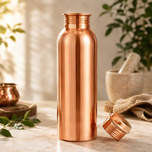 Bouteille en cuivre de luxe avec emballage haut de gamme, bouteille d'eau en cuivre pur faite à la main - Product Image 4