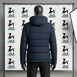 Chaqueta Acolchada de Lona Estilo Urbano, Elegante, Resistente al Viento e Impermeable, Corte Holgado, Informal y Moderna - Product Image 4