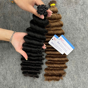 Nuevas Extensiones de Cabello Ondulado Profundo Fusion, Cabello Humano Virgen Vietnamita con Punta Plana, Densidad Completa, Fabricante de Cabello con Punta de Queratina - Product Image 6