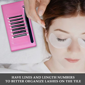 Palette magnétique en acrylique rose pour extensions de cils, support personnalisé pour bandes de cils, 6-15 compartiments, vente en gros - Product Image 3