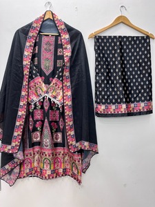Designer Wear Trending Printed Top With Stone Work Palazzo And Dupatta Set For Women - Product Image 4