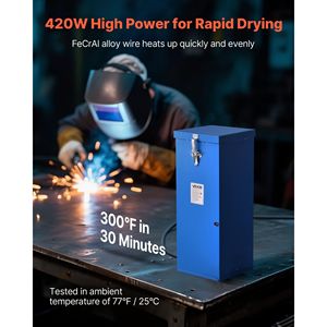 Four de séchage d'électrodes portable 50 LBS, 420W 120V, séchage rapide, pour baguettes de soudage, fournitures essentielles de soudage et brasage - Product Image 2