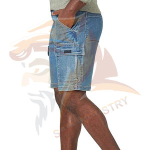 กางเกงยีนส์ขาสั้นทรงตรงคุณภาพสูง สไตล์ลำลอง แบบคาร์โก้ สีซีด ระบายอากาศได้ดี เหมาะสำหรับฤดูร้อน สำหรับผู้ใหญ่ - Product Image 4