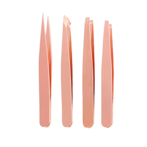 Eyebrow Tweezer Set Stainless Steel Professional Tweezers Kit Slant Flat <b>Pointed</b> Hair <b>Removal</b> <b>Tool</b> OEM Private Label - Product Image 1