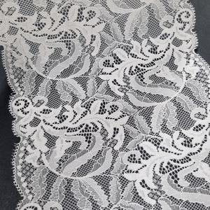 Encaje Elástico Floral con Diseño de Espiral, Ligero, de Nailon y Spandex, Banda Elástica de 18 cm, Encaje de Punto para Vestidos de Novia y Lencería - Product Image 3