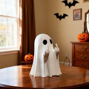 Statua di Fantasma in Resina Carina e Spettrale, Decorazione per Halloween, Ornamento per Casa e Ufficio - Product Image 1