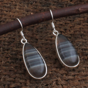 Pendientes de Fluorita Natural en Forma de Pera, Plata de Ley 925, Pendientes de Piedras Preciosas para Mujer, Precio de Fábrica, Venta al Por Mayor - Product Image 3