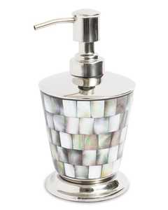 Distributeur de savon en métal avec finition nacre naturelle résistant à l'eau, pour ensembles d'accessoires de salle de bain, prix de gros - Product Image 6