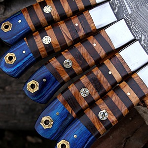 Custom Handmade 67-Layer Damascus Steel Chef <b>Set</b> Five-Piece <b>Sharp</b> <b>Knife</b> <b>Set</b> Ambidextrous Handles 58-60 HRC Gift Husband BBQ - Product Image 2