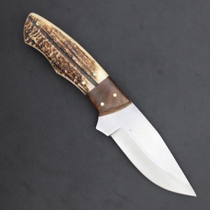 Couteau de chasse à lame fixe, pointe tombante, manche en bois de cerf, lame en acier D2 |   Outil de chasse de qualité industrielle personnalisable OEM - Product Image 6