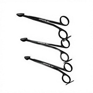 Ensemble de 3 ciseaux de dissection SuperCut noirs Trepsat pour lifting facial, à pointe spatulée, instruments chirurgicaux manuels, 10 mm, 15 mm, 20 mm - Product Image 3