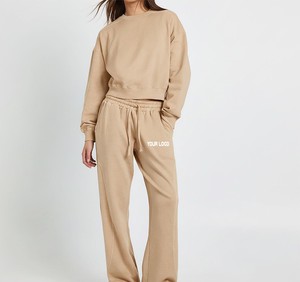 Conjunto Deportivo de Punto Suave para Mujer, Logotipo Personalizado, Top de Entrenamiento, Pantalones Deportivos, Marca Privada, Fabricante y Proveedor de Ropa Casual al por Mayor - Product Image 1
