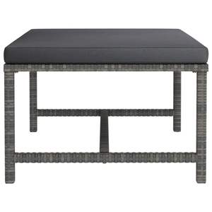 Muebles seccionales de ratán polivinílico gris del patio con el cojín del reposapiés - Product Image 3