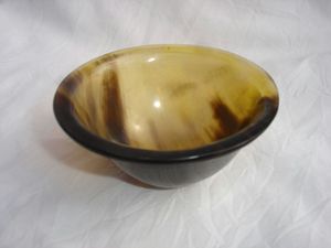 Bol en corne naturelle, bol en corne artisanal, vaisselle en corne - Product Image 2