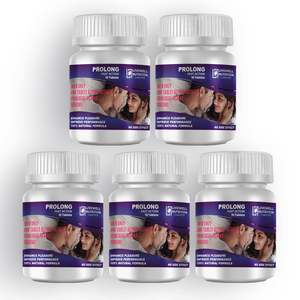 Livewell Nutrition Prolong Tablets 1000mg Paquete de 5 Botellas Fórmula Natural de Acción Rápida para Hombres - Product Image 1