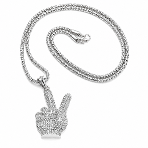 Pendentif Hip Hop Moissanite en Argent Sterling 925 Certifié GRA, Tendance, Sertie de Pierres, Unisexe, Cadeau de Promesse - Product Image 1