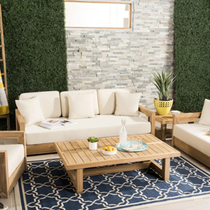 Ensemble de canapés de loisirs d'extérieur en teck moderne et durable, résistant aux intempéries, pour jardin, terrasse, hôtel et villa - Product Image 5